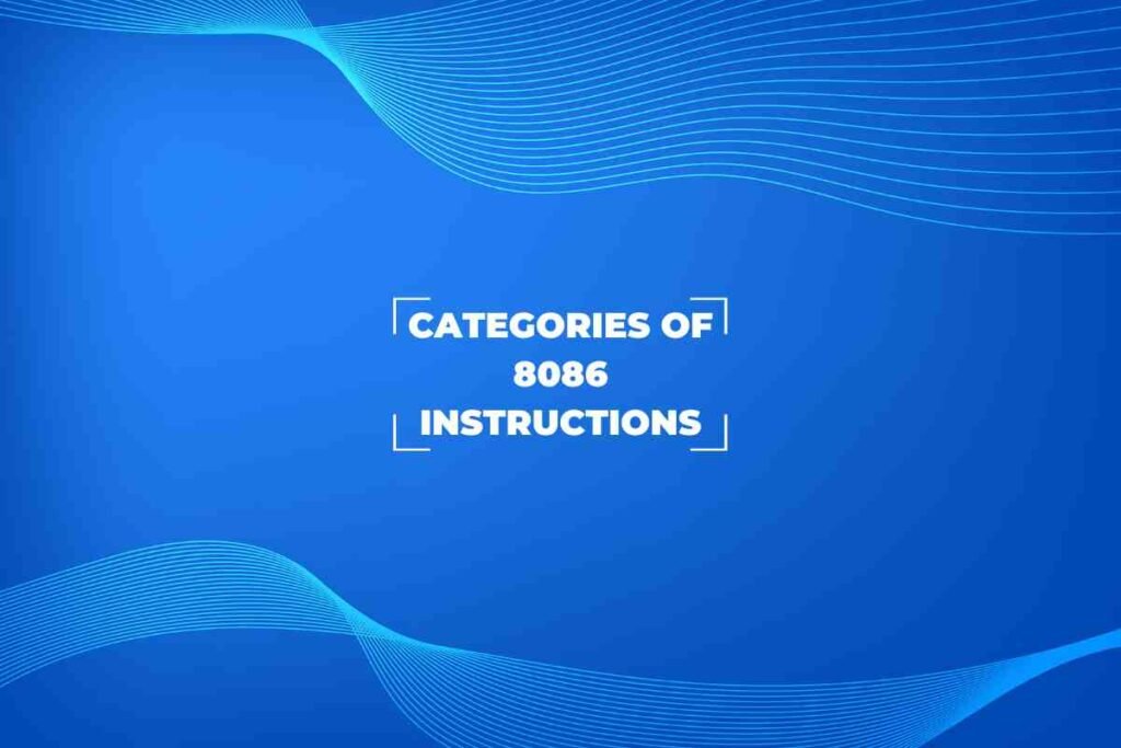 Instruction Set of 8086 