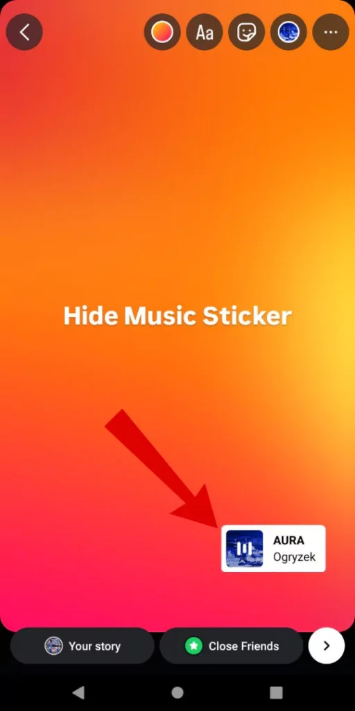 how to hide music sticker on instagram story