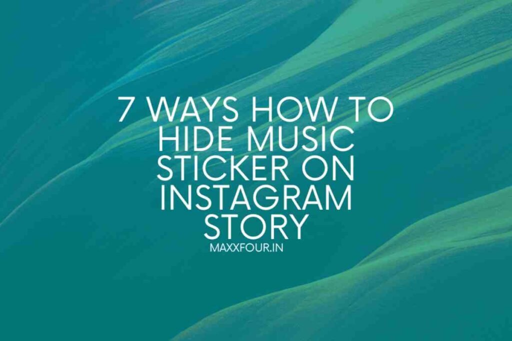 how to hide music sticker on instagram story