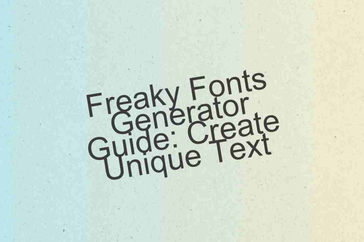 Freaky Fonts Generator